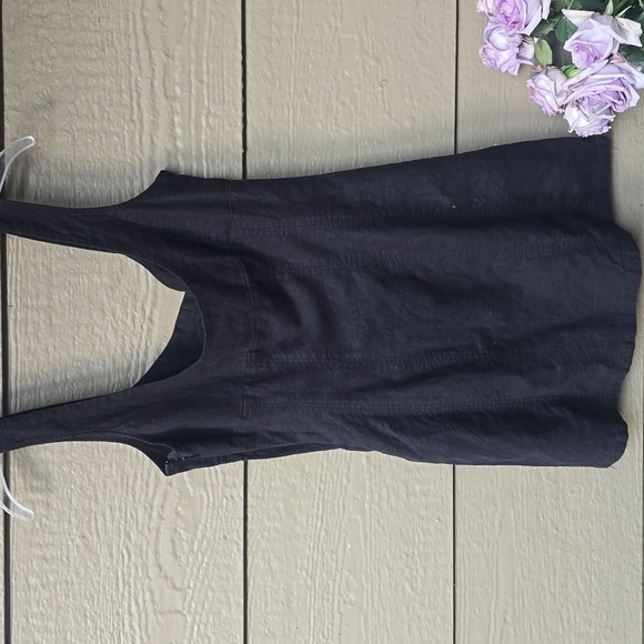 urban outfitters kendall black linen bodycon mini dress M medium - Picture 8 of 11